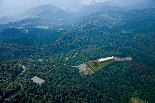 山葵沢地熱完成予想図