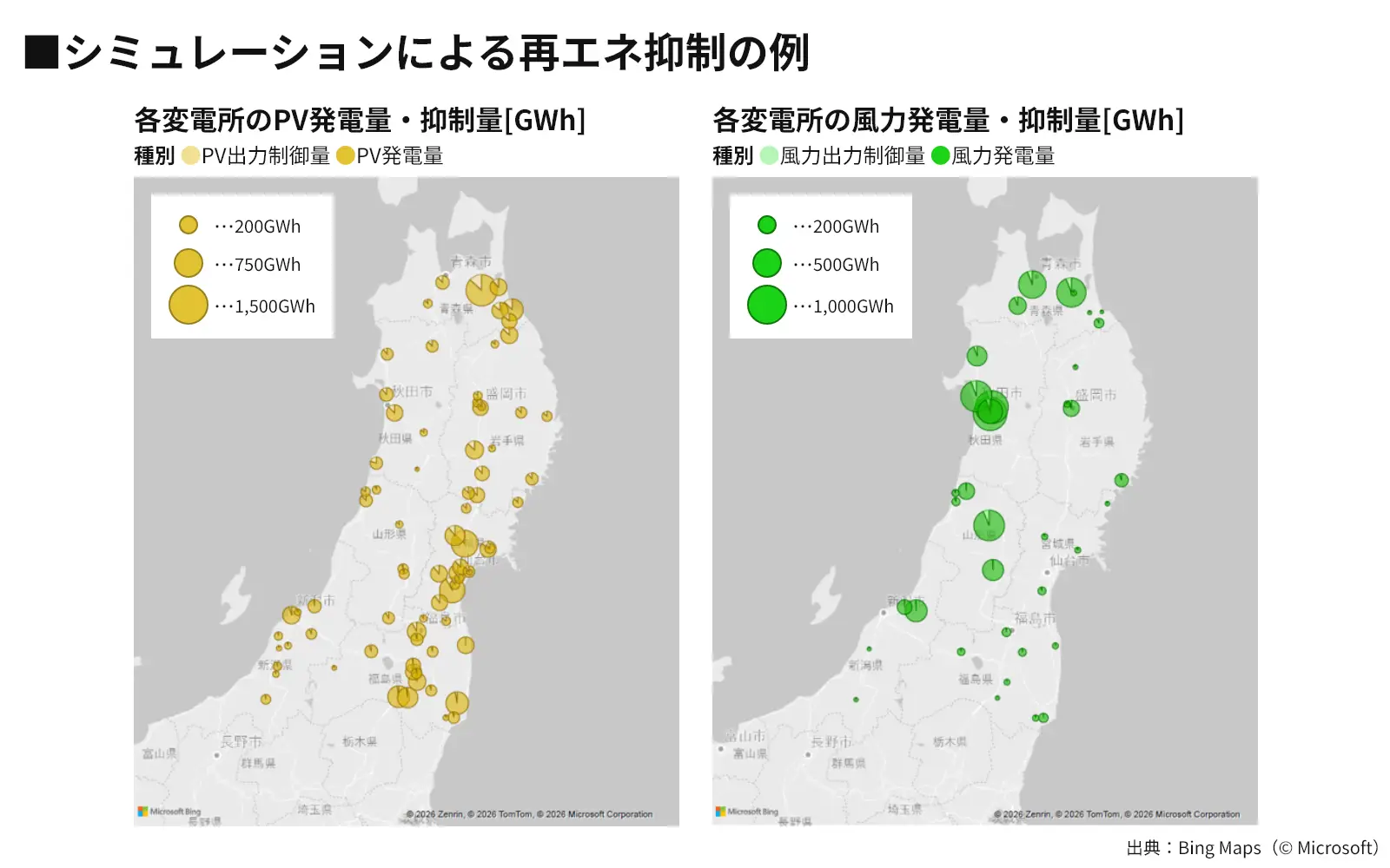シミュレーションによる再エネ抑制の例