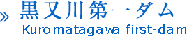 黒又川第一ダム(新潟県)