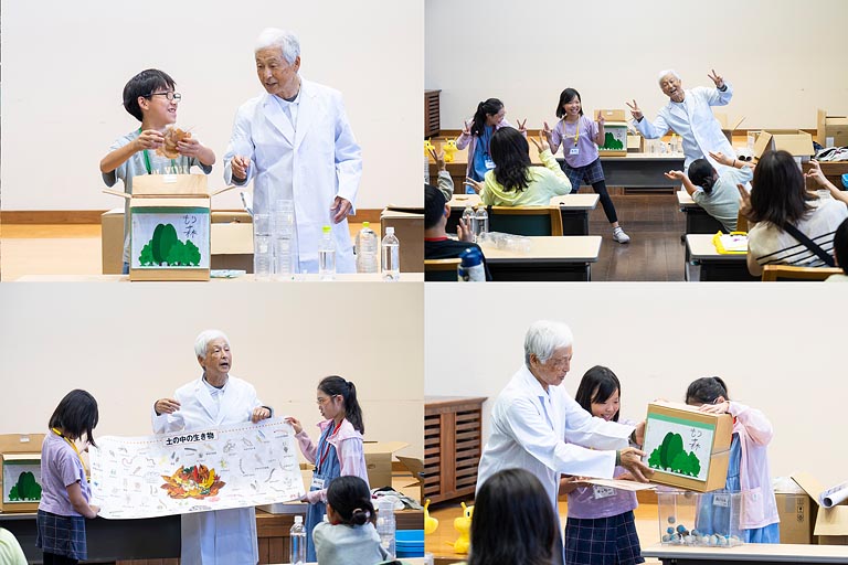 今朝の川の源流ウォークで見た「丸い土」の正体を解き明かします。落葉や土の中のいきものおかげでフカフカの森の土ができあがります