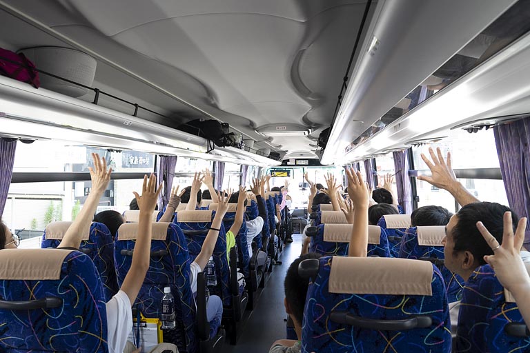 参加者全員の健康状態をチェック。全員「元気！」