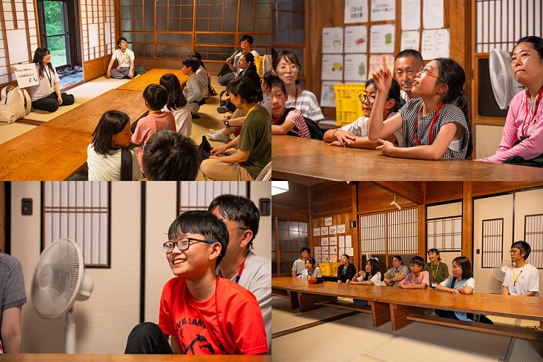 電気のない暮らしを想像した後は、明るい室内で「電気」の大切さを考える時間。今朝起きてから使った電気を思い出し、電気の便利さ、ありがたさを感じているようすでした