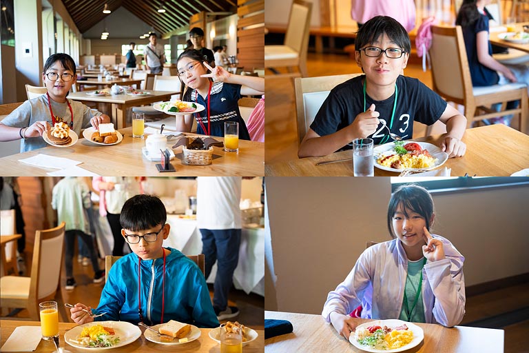 しっかり食べて川でのダムづくり・水力発電実験に備えます