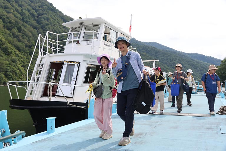 銀山平の船着き場に到着!