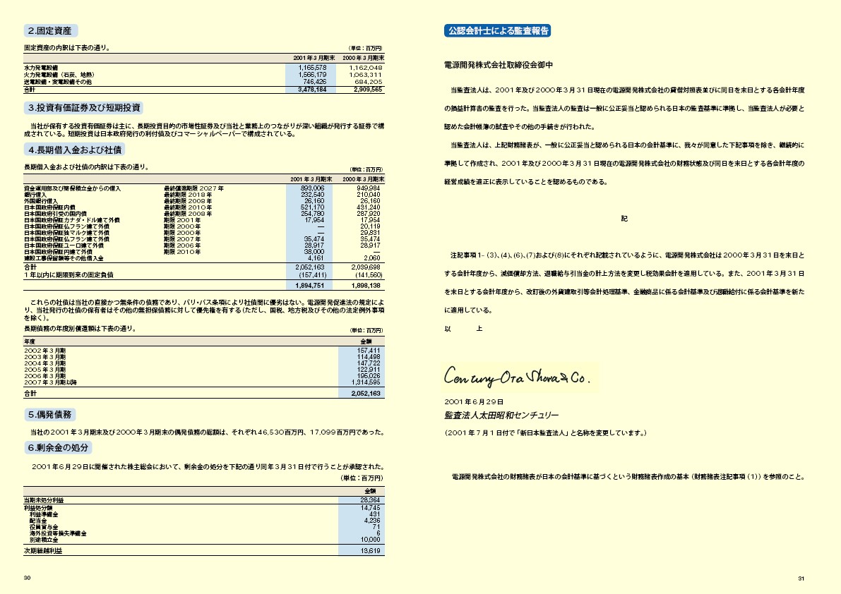 2001年版アニュアルレポート P16