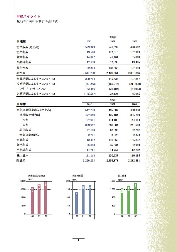 2002年版アニュアルレポート P3