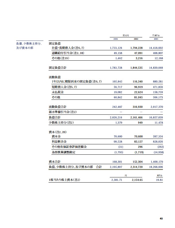 2003年版アニュアルレポート P46