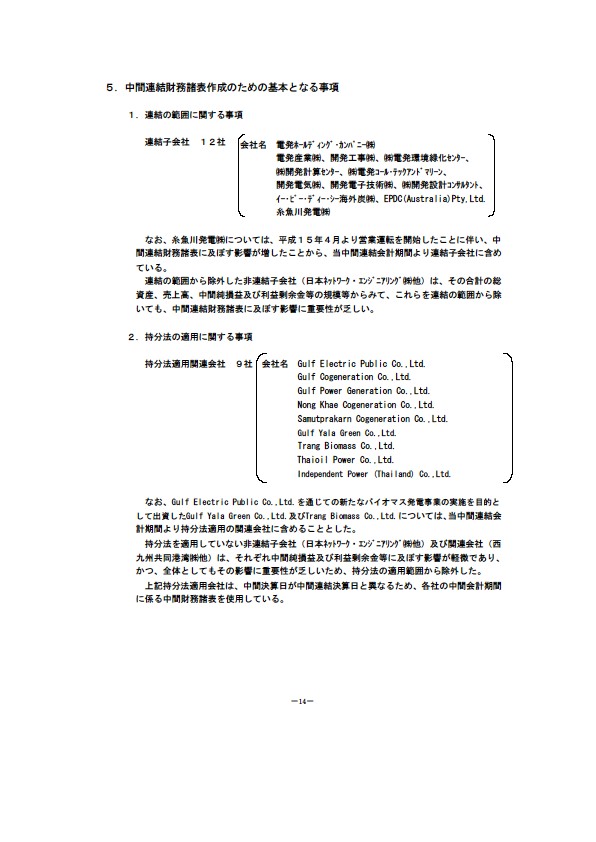 平成16年3月期 中間決算要旨 P16