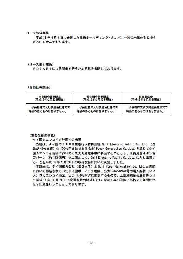 平成17年3月期 中間決算要旨 P40