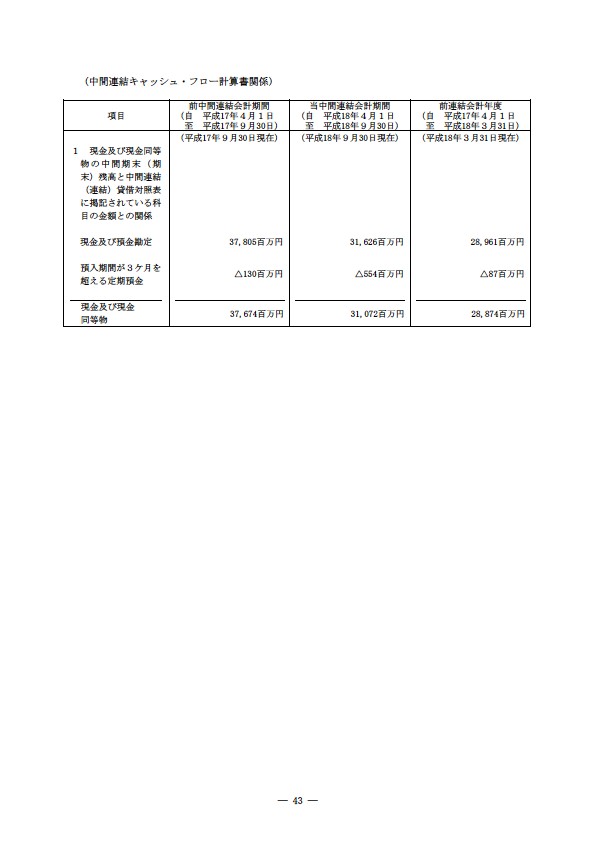 平成18年度　半期報告書 P46