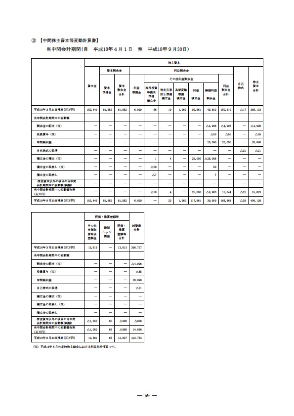 平成18年度　半期報告書 P62