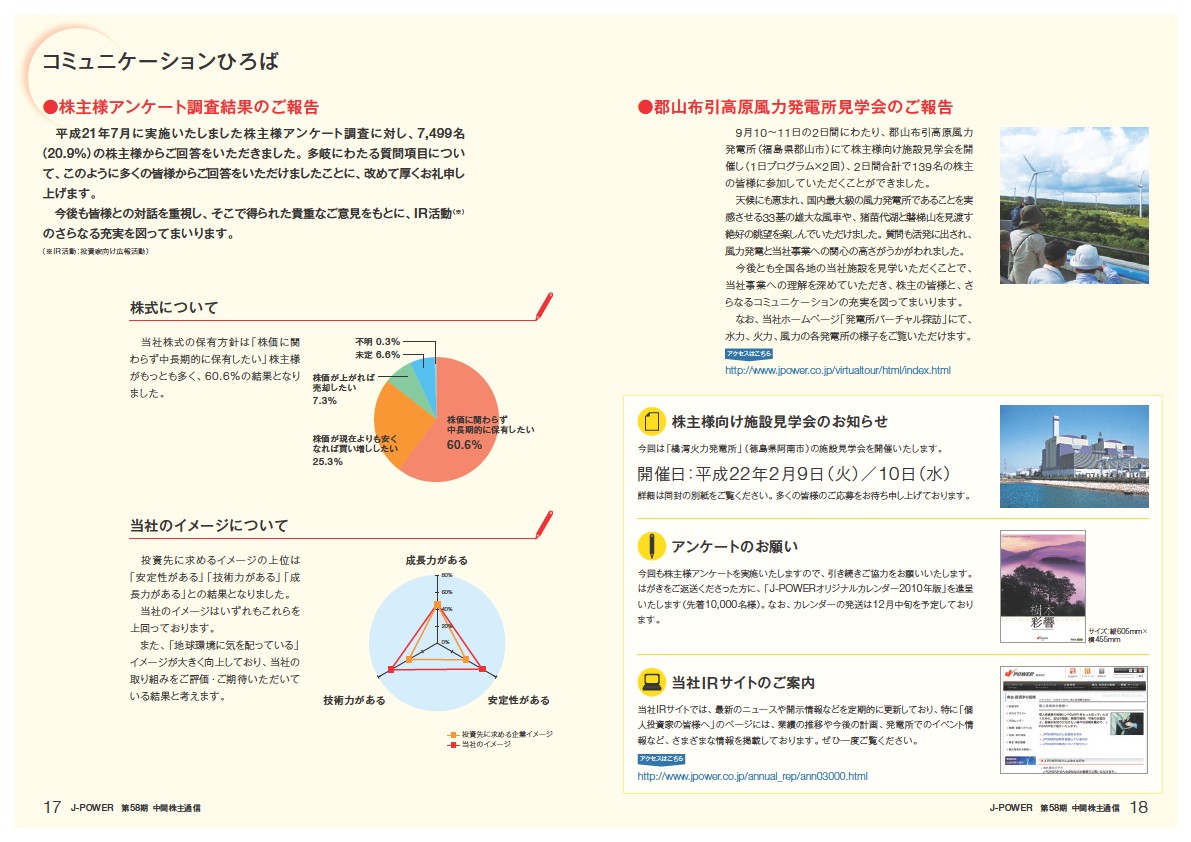 第58期中間期株主通信