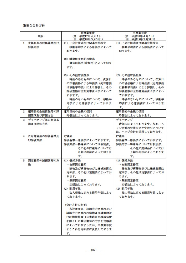 平成18年度 有価証券報告書