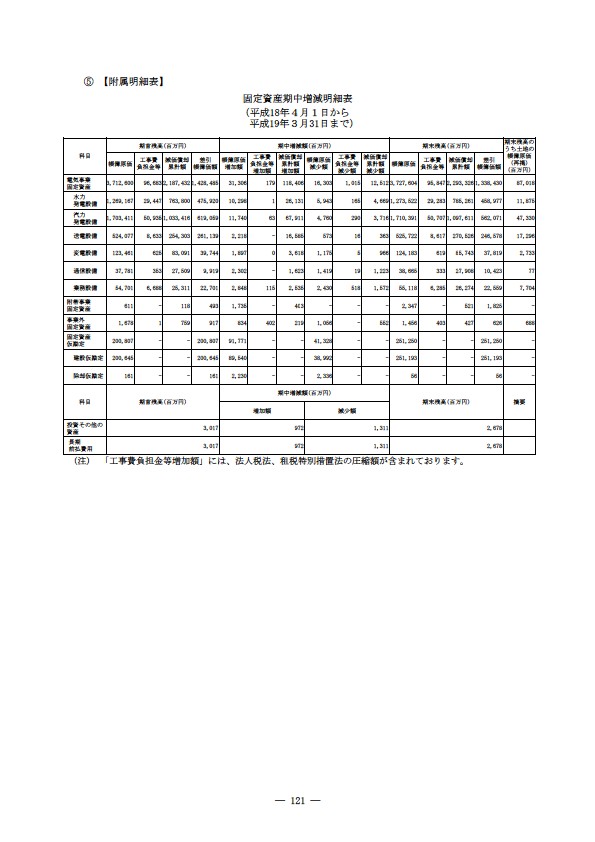 平成18年度 有価証券報告書