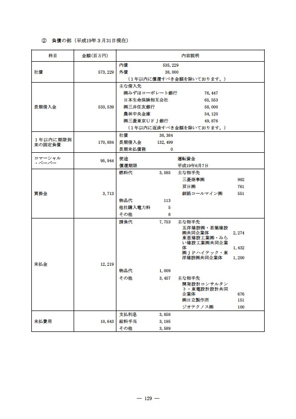 平成18年度 有価証券報告書