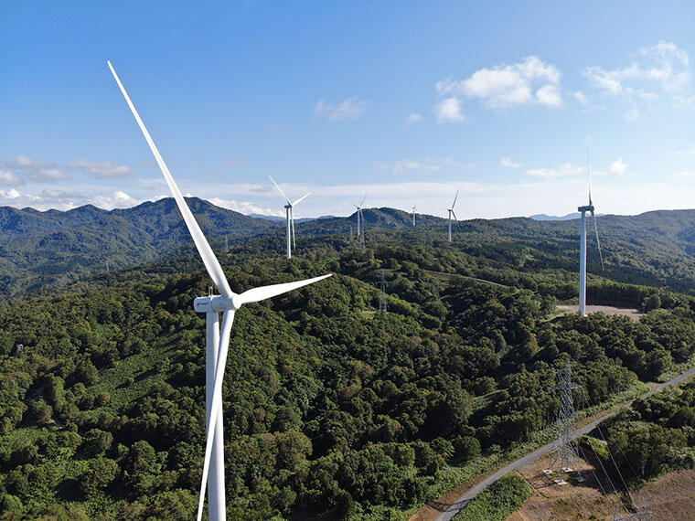 参考：隣接する上ノ国第二風力発電所（2024年5月18日営業運転開始）