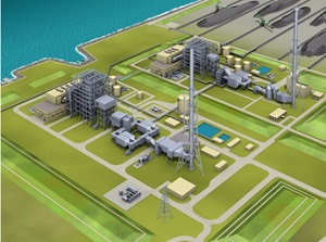 鹿島火力発電所２号機完成予想図