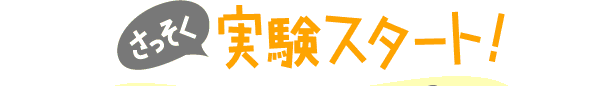 さっそく実験スタート!