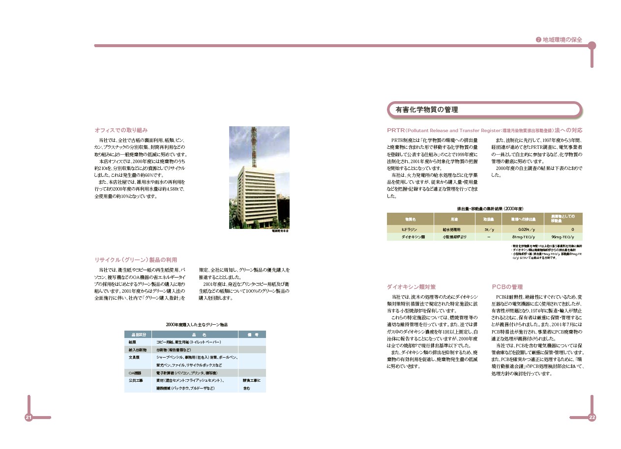 2001年度環境行動レポート P13