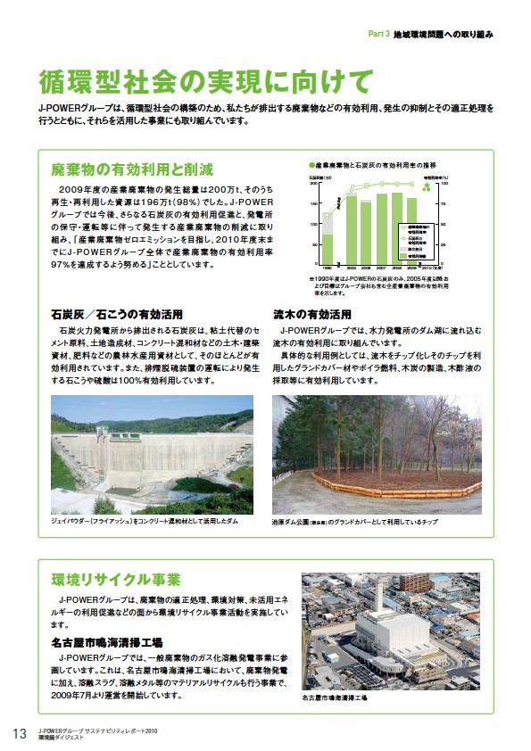 エネルギーと環境の共生をめざして　—J-POWERグループサステナビリティレポート2010環境編ダイジェスト—
