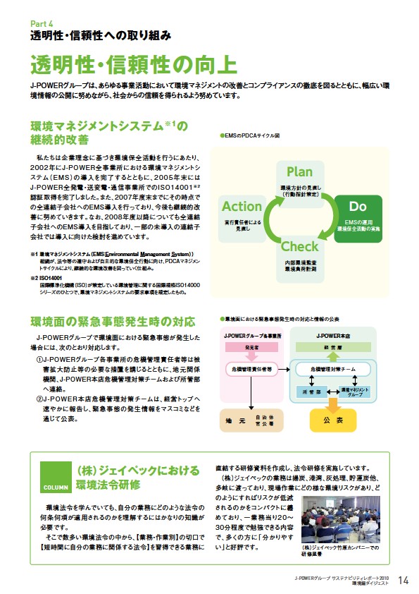 エネルギーと環境の共生をめざして　—J-POWERグループサステナビリティレポート2010環境編ダイジェスト—