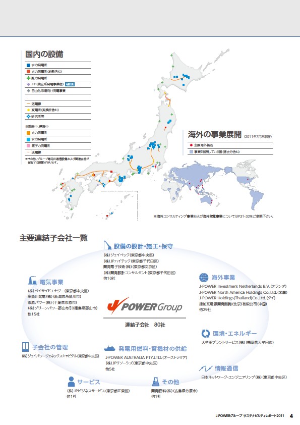 J-POWERグループ サステナビリティレポート 2011