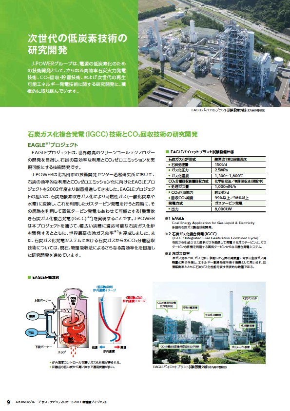 エネルギーと環境の共生をめざして　—J-POWERグループサステナビリティレポート2011環境編ダイジェスト— 